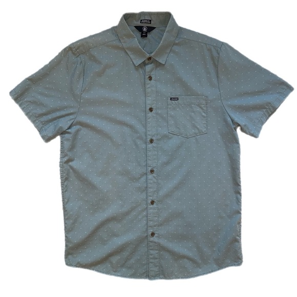 Volcom Other - Volcom Gray Dot Pattern Casual Shirt